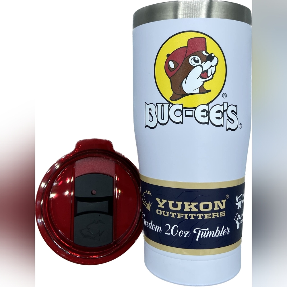 Bucee's tumbler 20oz- white- new